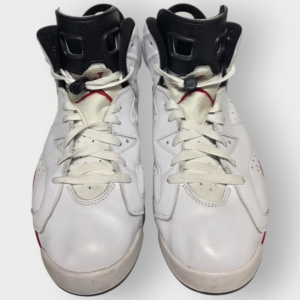 2010 NIKE AIR JORDAN VI 6 RETRO CHICAGO WHITE RED INFRARED BLACK 384664-102 10.5 - Picture 9 of 9